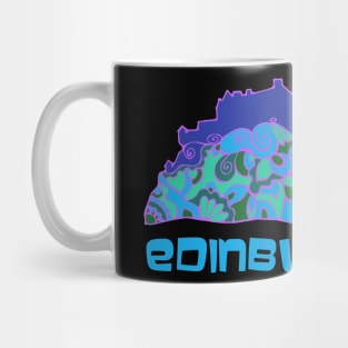 Edinburgh Castle in Blue Mug